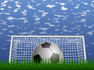 Image of a soccer ball and goal